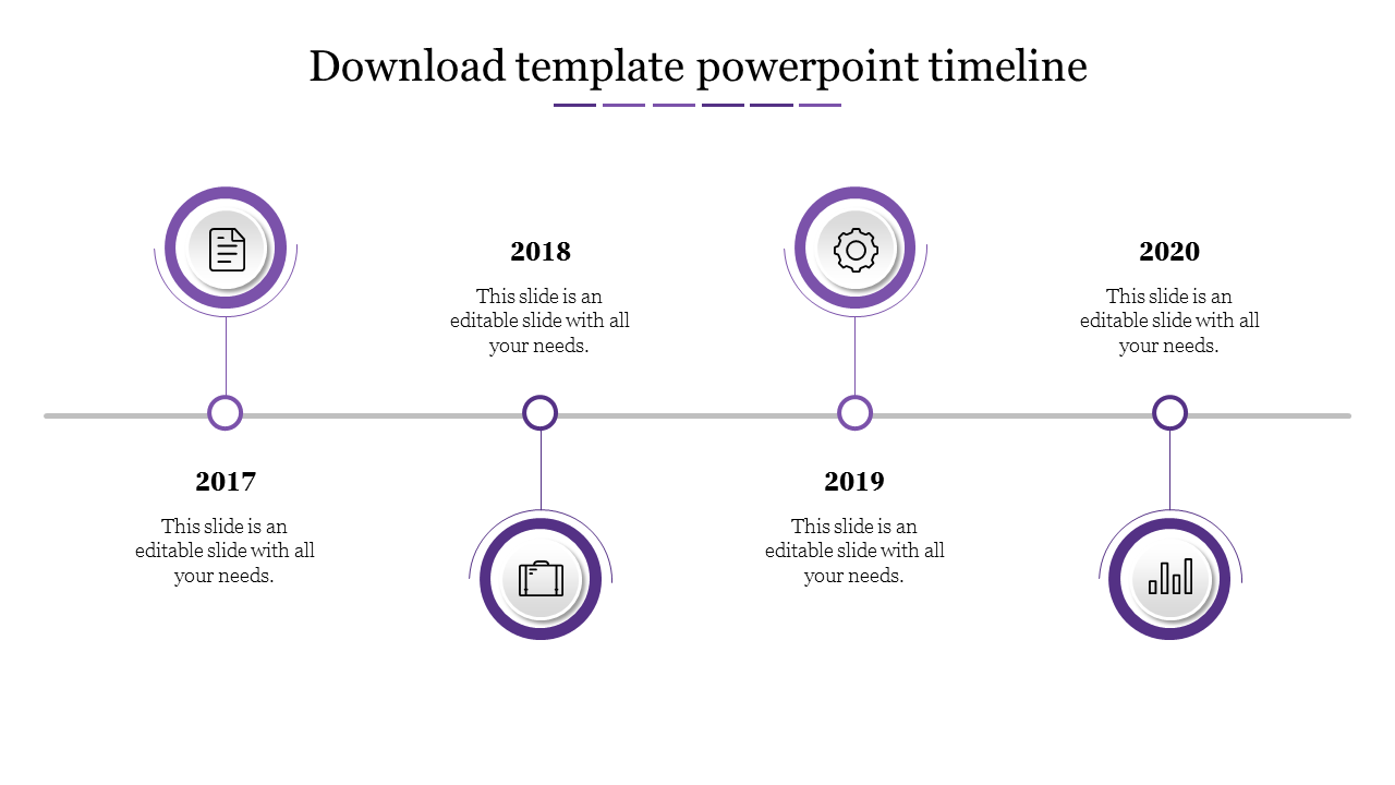 Free - Download Template PowerPoint Timeline Presentation Slides